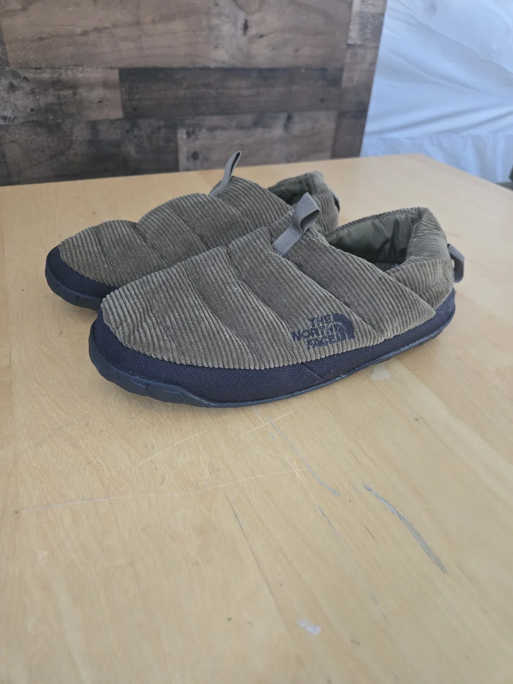 The North Face Nuptse Corduroy Slip-On Mule Casual Men’s US 11 Green/Black